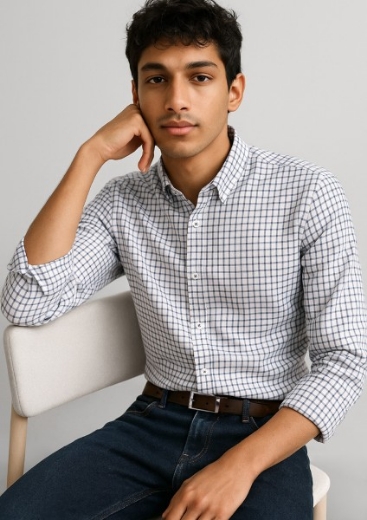 Picture of Biz Corporates Mens Noah 100% Cotton Long Sleeve Shirt